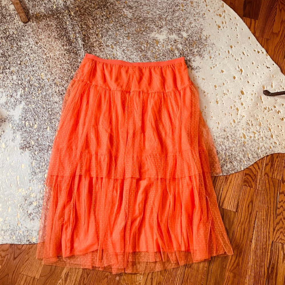 Anthropologie Evelyn Tulle Midi Skirt- NWT, Plus Size